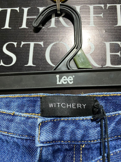 WITCHERY | XXL| WAIST 36| High-Waisted, Wide-Leg Denim Jeans