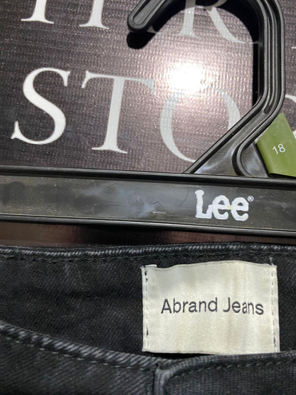 ABRAND JEANS |M| WAIST 28| High-Waisted, Black wWde-Leg Jeans