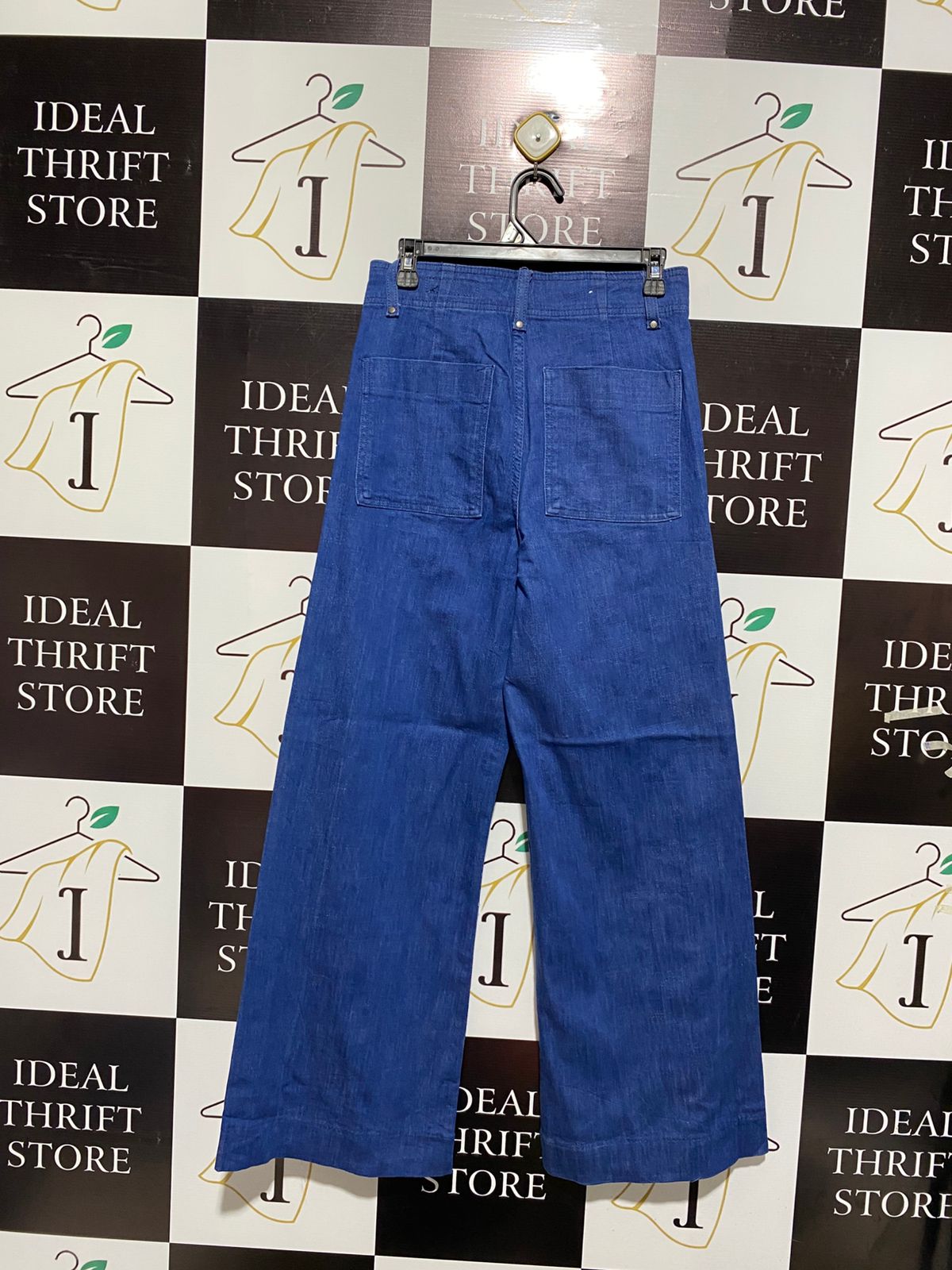 ZARA |XL| WAIST 34| High-Waisted, Wide-Leg Denim Trousers