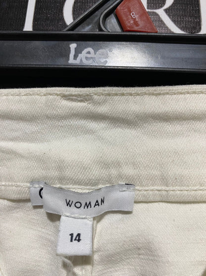 WOMAN |L| WAIST 32| Cropped Wide Leg Jeans