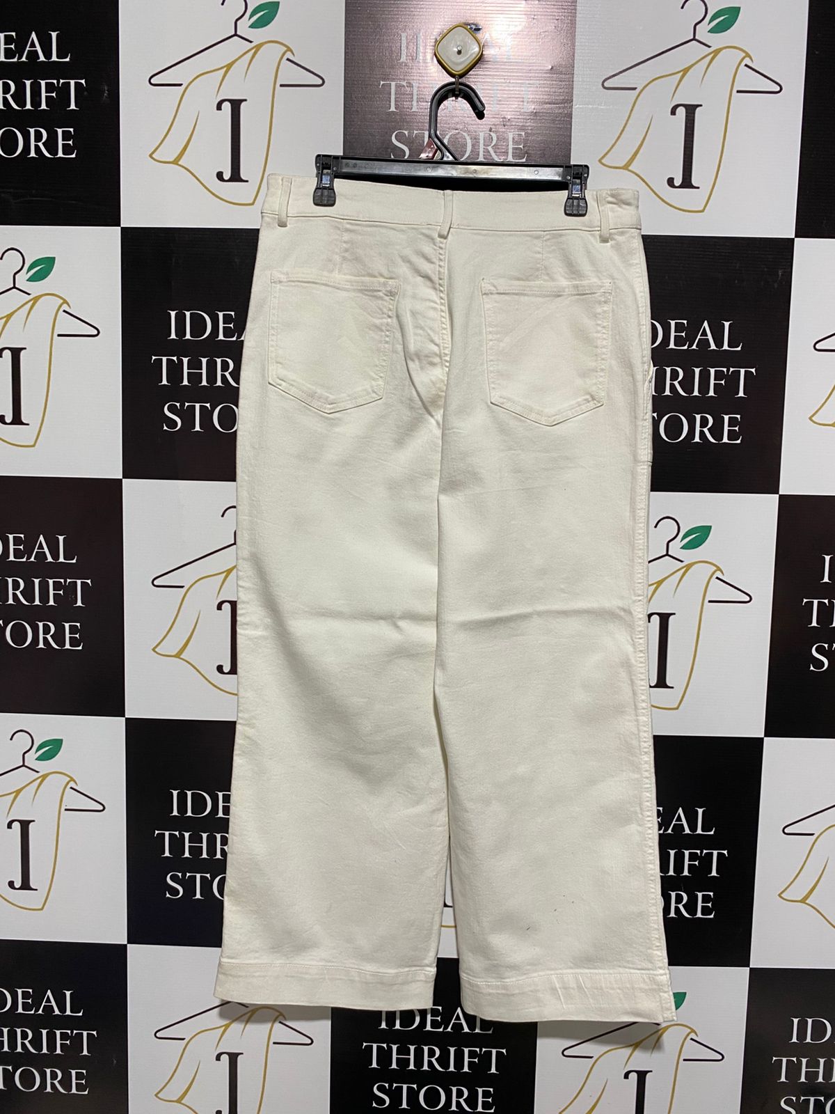 WOMAN |L| WAIST 32| Cropped Wide Leg Jeans