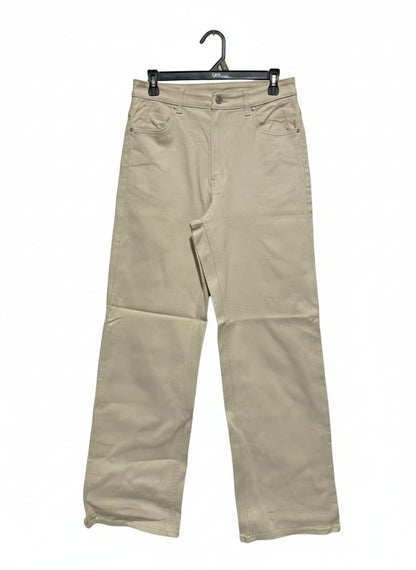 DIVIDED H&M |L| WAIST 30| Beige or Khaki Wide-Leg Twill Pants