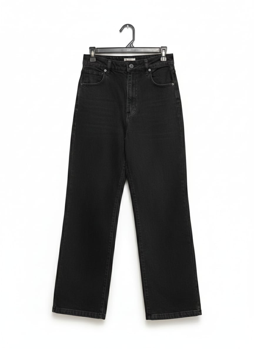 ABRAND JEANS |M| WAIST 28| High-Waisted, Black wWde-Leg Jeans
