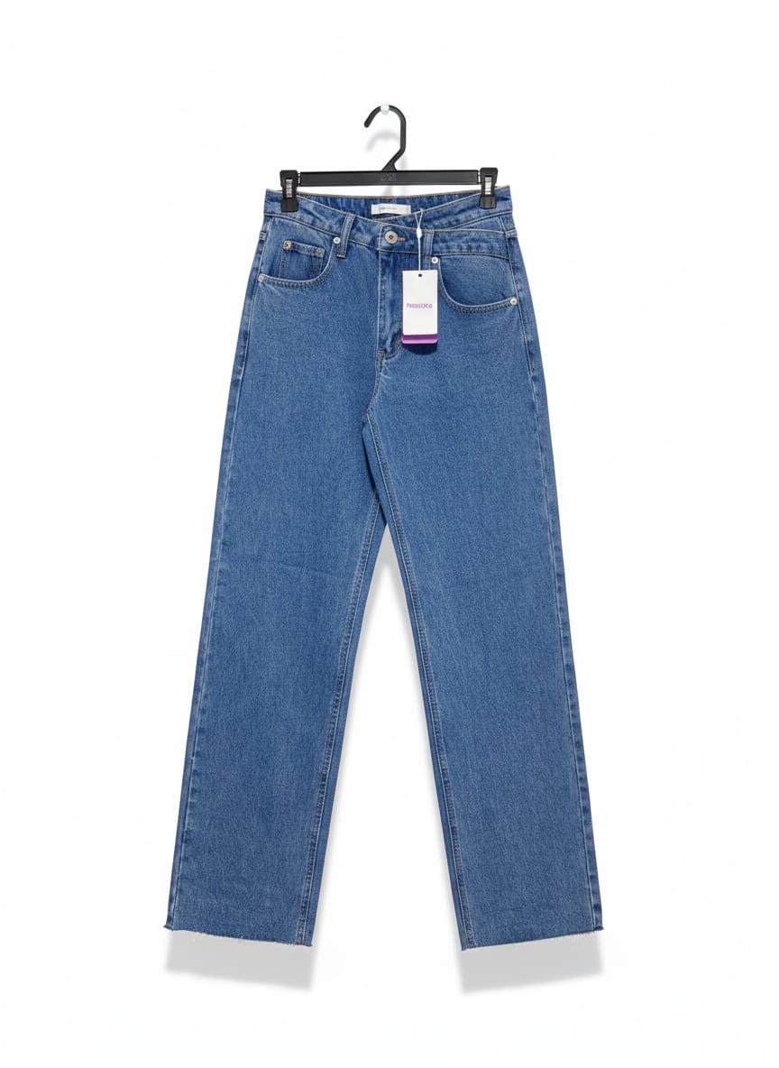BEGINNING |S| WAIST 26| Straight-Fit Jeans With a Frayed, Raw Hem