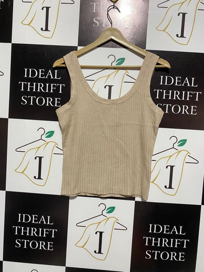 ANKO |M| BUST 16| Ribbed Scoop-Neck Tank Top