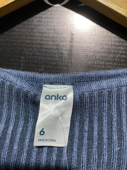 ANKO |M| BUST 13| Navy Blue Ribbed Midi Dress