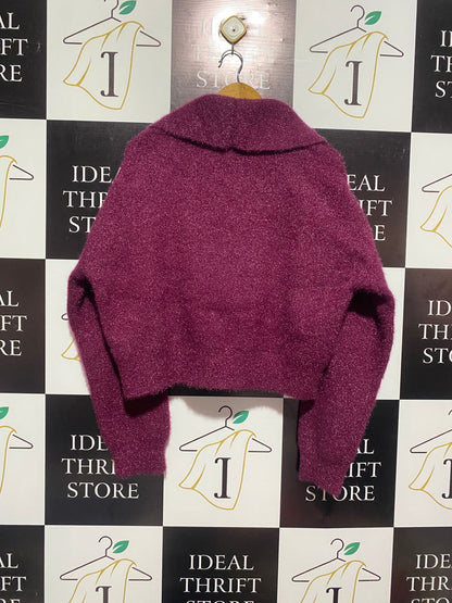 HOUSE OF HARLOW |L| "Eileen Fisher Wool & Cashmere Blend Collared Wrap Sweater