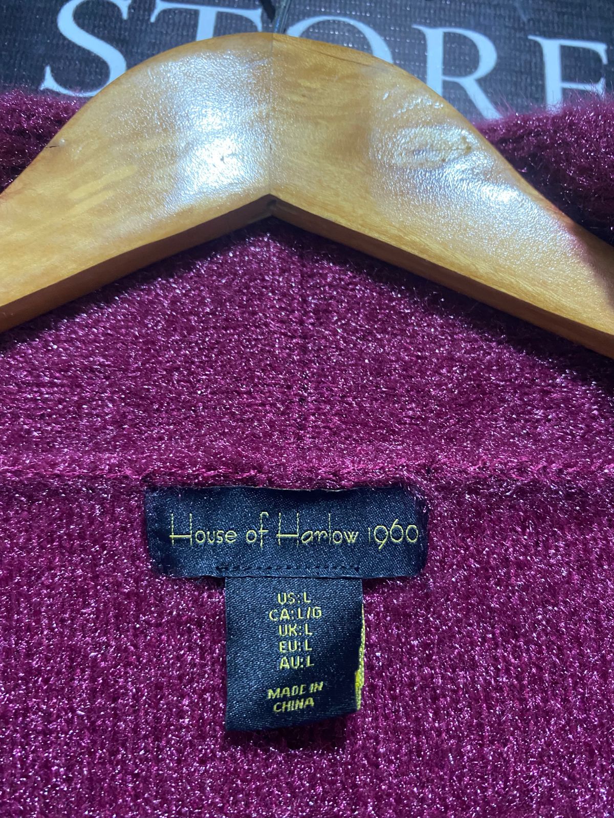 HOUSE OF HARLOW |L| "Eileen Fisher Wool & Cashmere Blend Collared Wrap Sweater