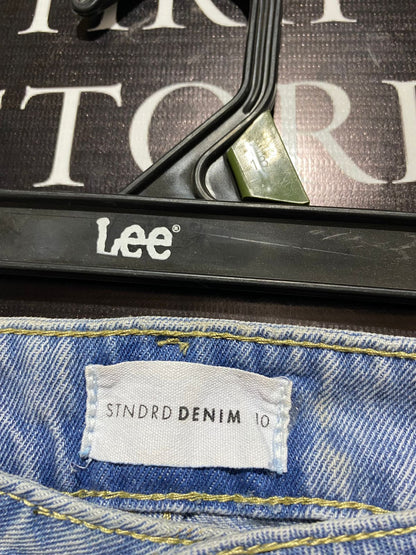STNDRD DENIM |L| WAIST 30| High-Waist Wide-Leg Denim Cargo Pants for Women
