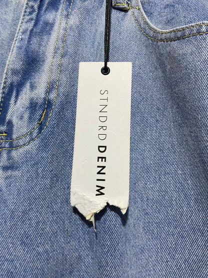 STNDRD DENIM |L| WAIST 30| High-Waist Wide-Leg Denim Cargo Pants for Women