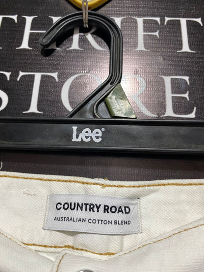 COUNTRY ROAD |XL| WAIST 32||B12| Offwhite Wide Leg High Jeans
