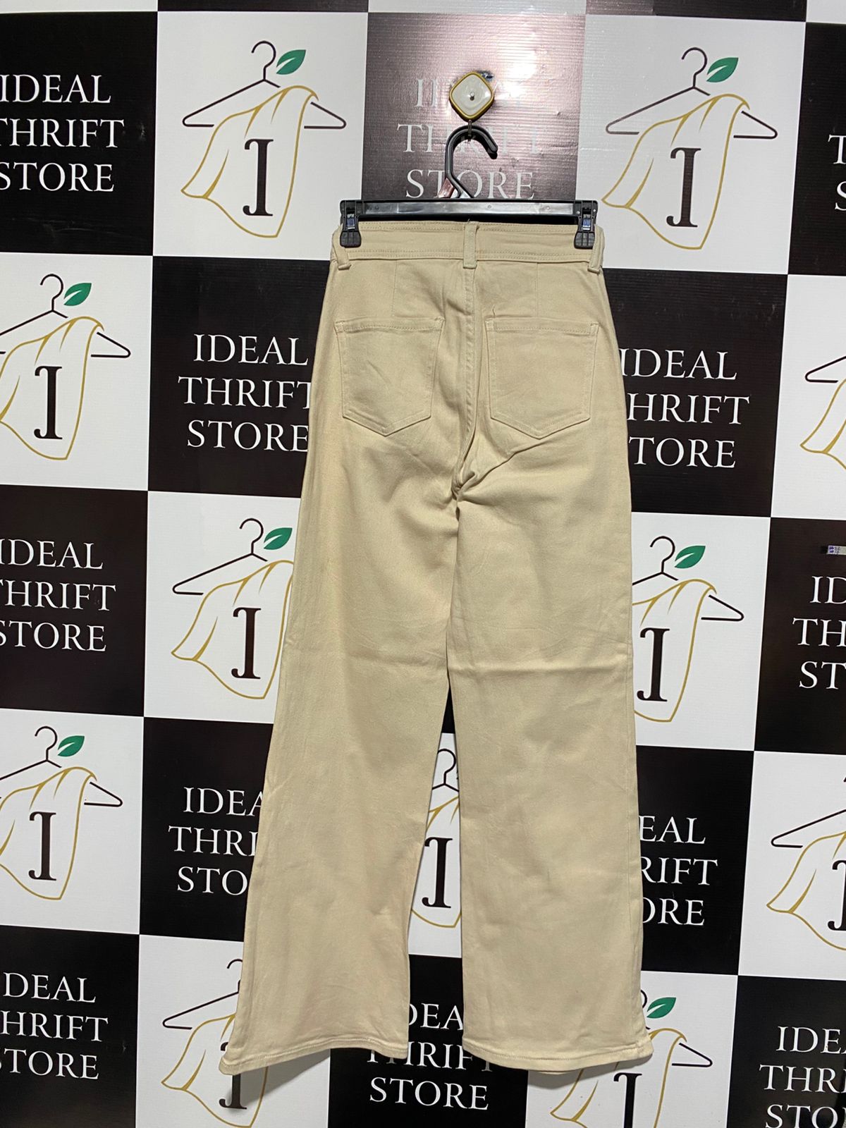 WAKEE |S| WAIST 24|  High-Waist Straight Fit Cotton Pants