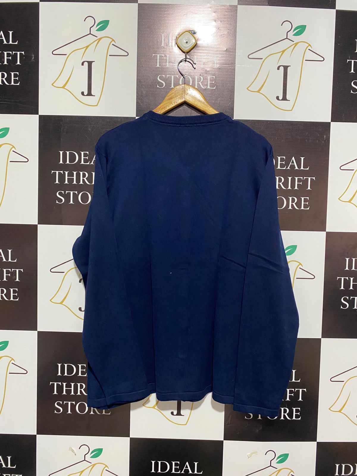 BROOK TAVERNER  |XL| BUST 25| Navy Blue, Crewneck Cardigan With Snap Buttons