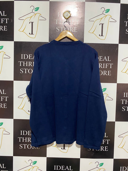 BROOK TAVERNER  |XL| BUST 25| Navy Blue, Crewneck Cardigan With Snap Buttons