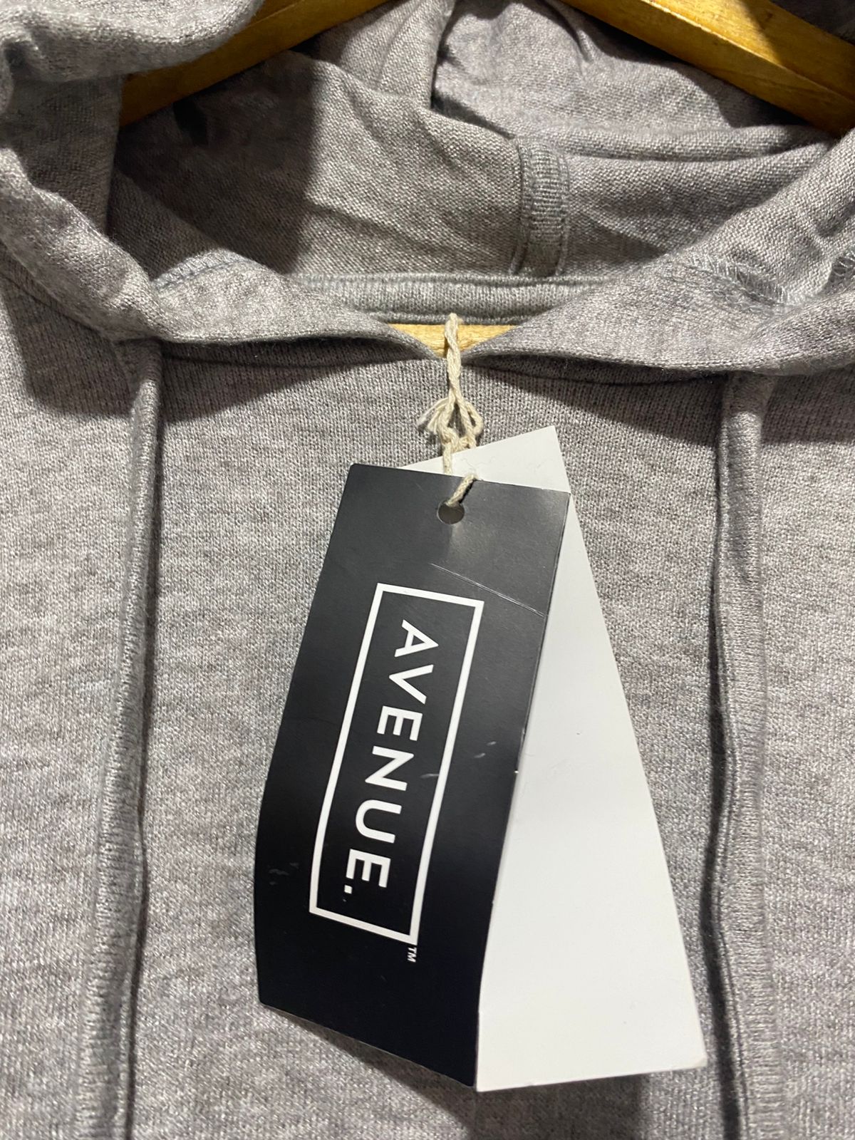 AVENUE |L| BUST 23| Gray Hooded T-Shirt
