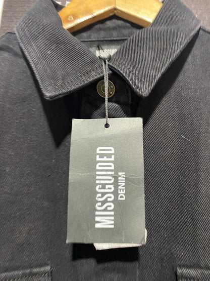 MISSGUIDED |L| BUST 20| Petite Spliced Check Denim Shirt