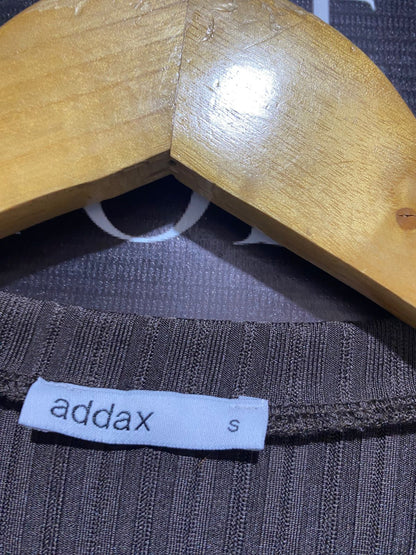 ADDAX |S| Vero Moda Plisse High Neck Asymmetric Hem Top and Wide Leg Pants Set