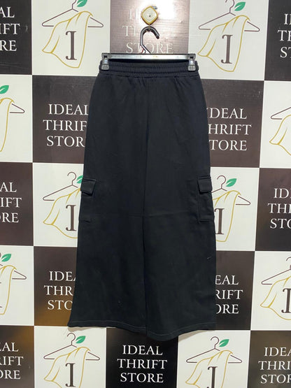 PRIMARK |S| WAIST 24| C8| Black Wide Leg Cargo Trousers