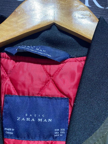 ZARA MAN |XL| BUST 25| Olive Green Bomber Jacket