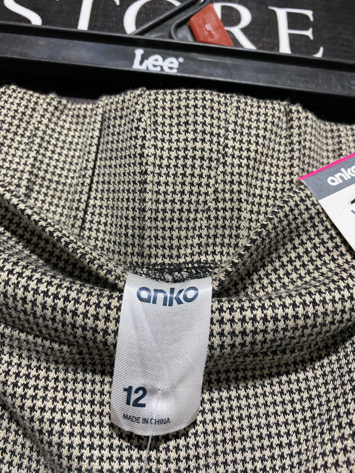 ANKO |L| WAIST 30| Wide Pants, which translates to Mix Houndstooth Wide Pants