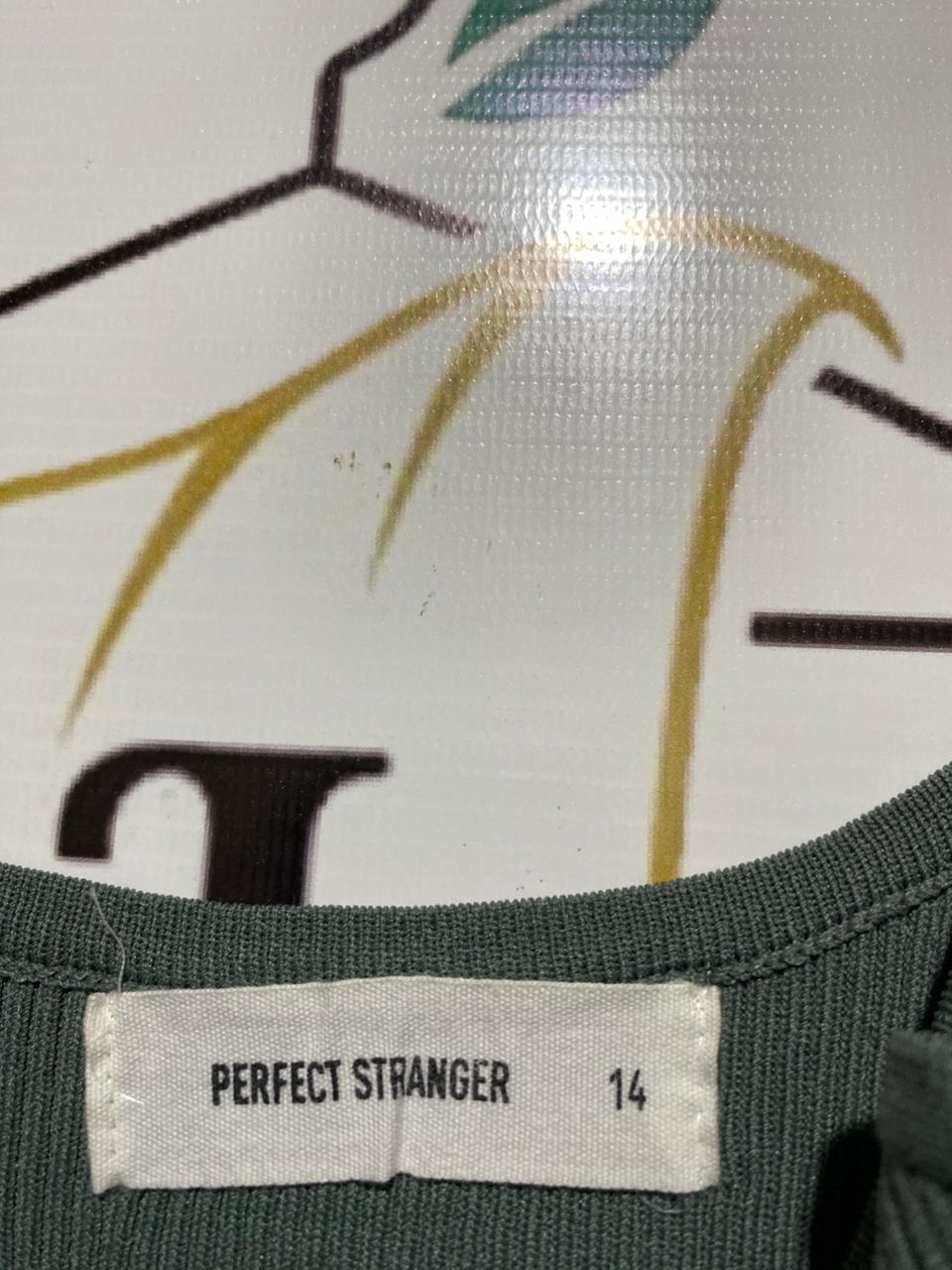 PERFECT STRANGER |L| BUST 10| Olive Green Bodycon Midi Dress