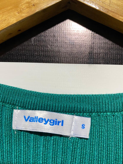 VALLEY GIRL |S| BUST 9| Green Ribbed Knit Bodycon Midi Dress