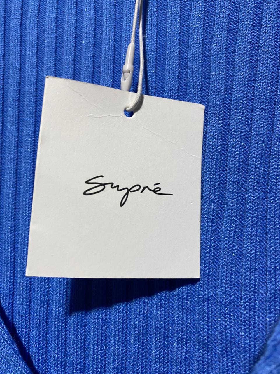SUPRE |M| BUST 12|Blue Ribbed Knit Mini Dress