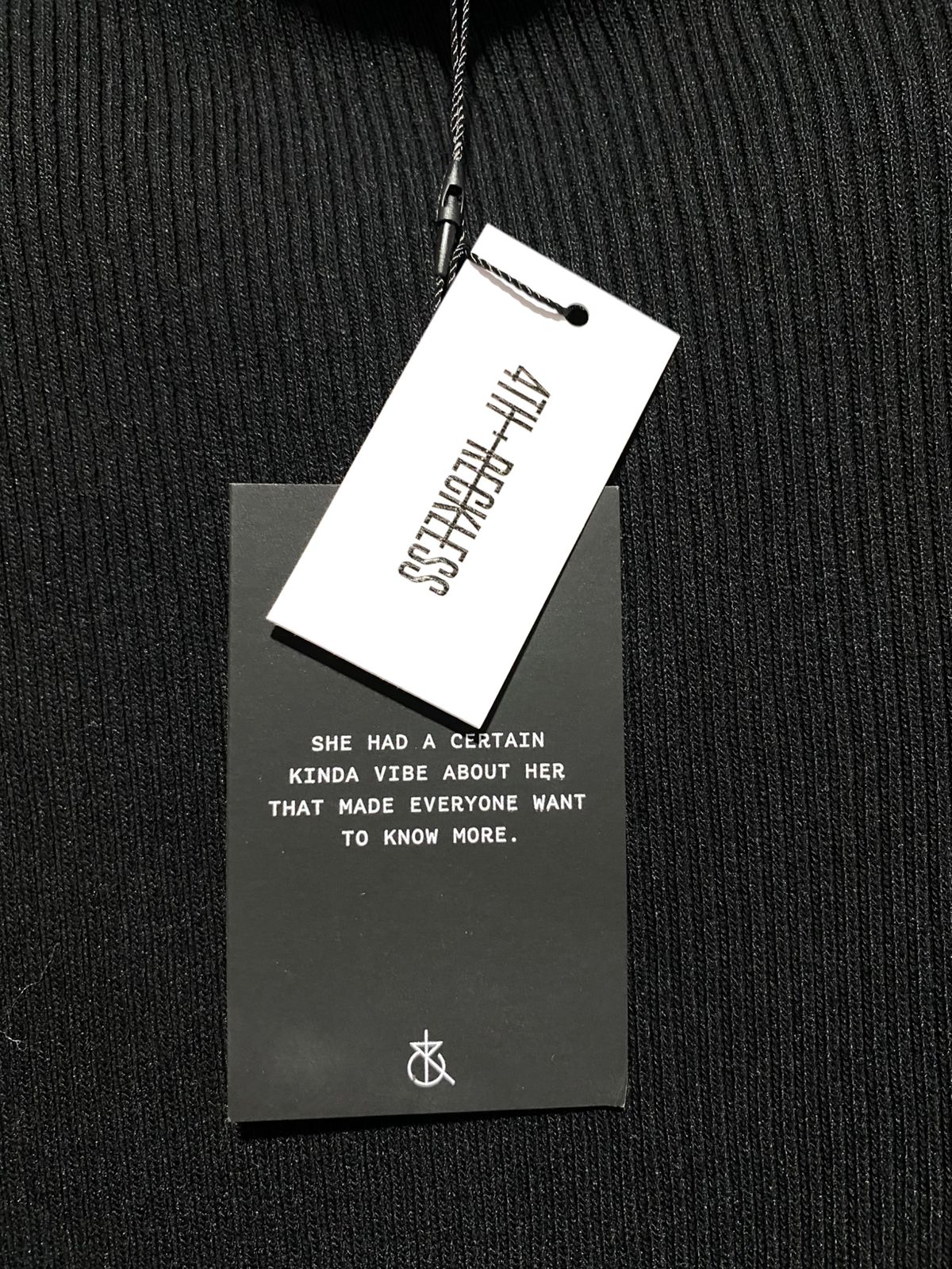 4TH RECKLESS |M| BUST 12| Black Sleeveless Ribbed Midi Dress