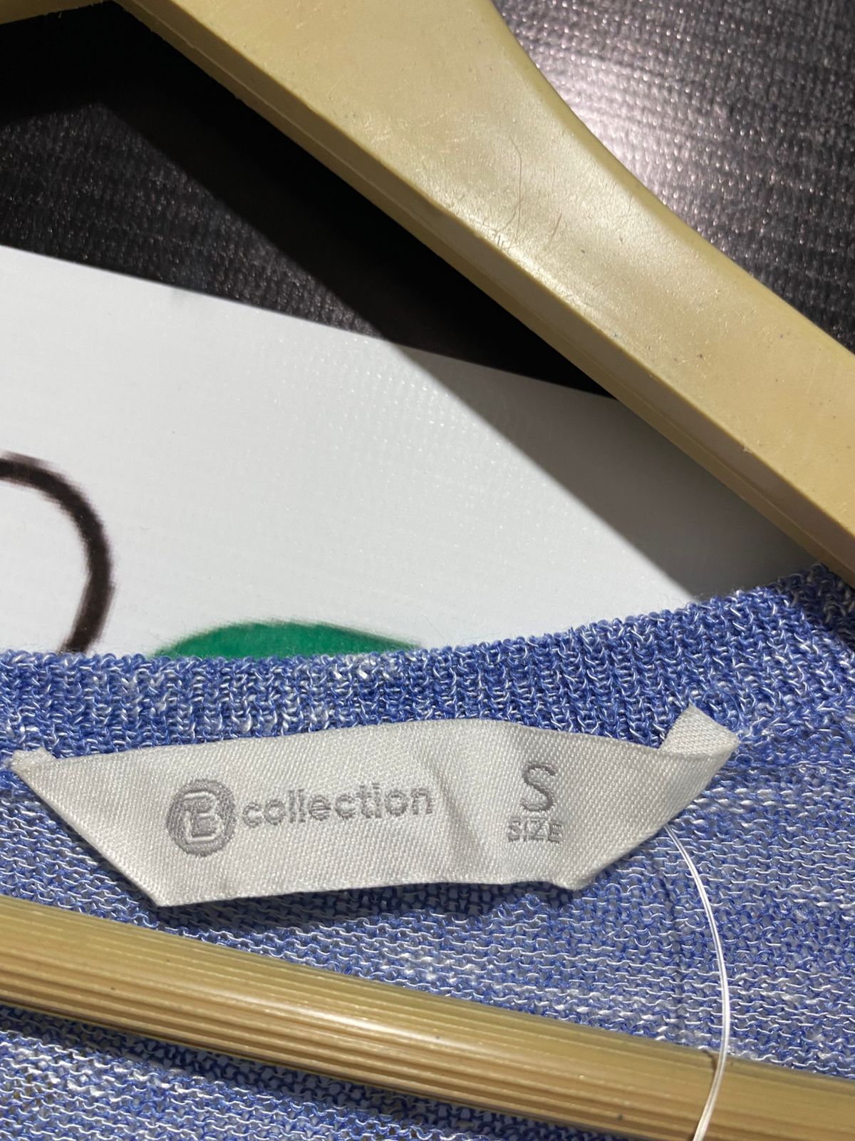 B COLLECTION |S| BUST 24| Blue Marl Open-Front Cardigan