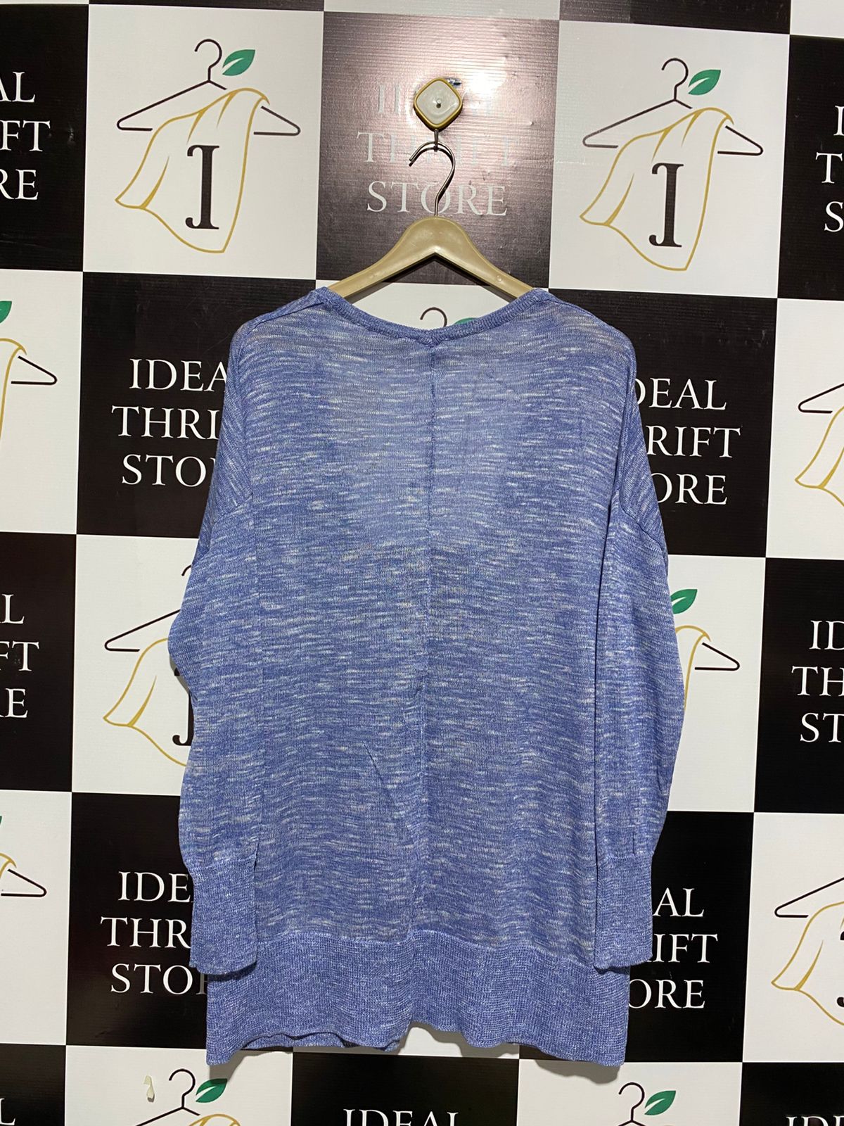 B COLLECTION |S| BUST 24| Blue Marl Open-Front Cardigan