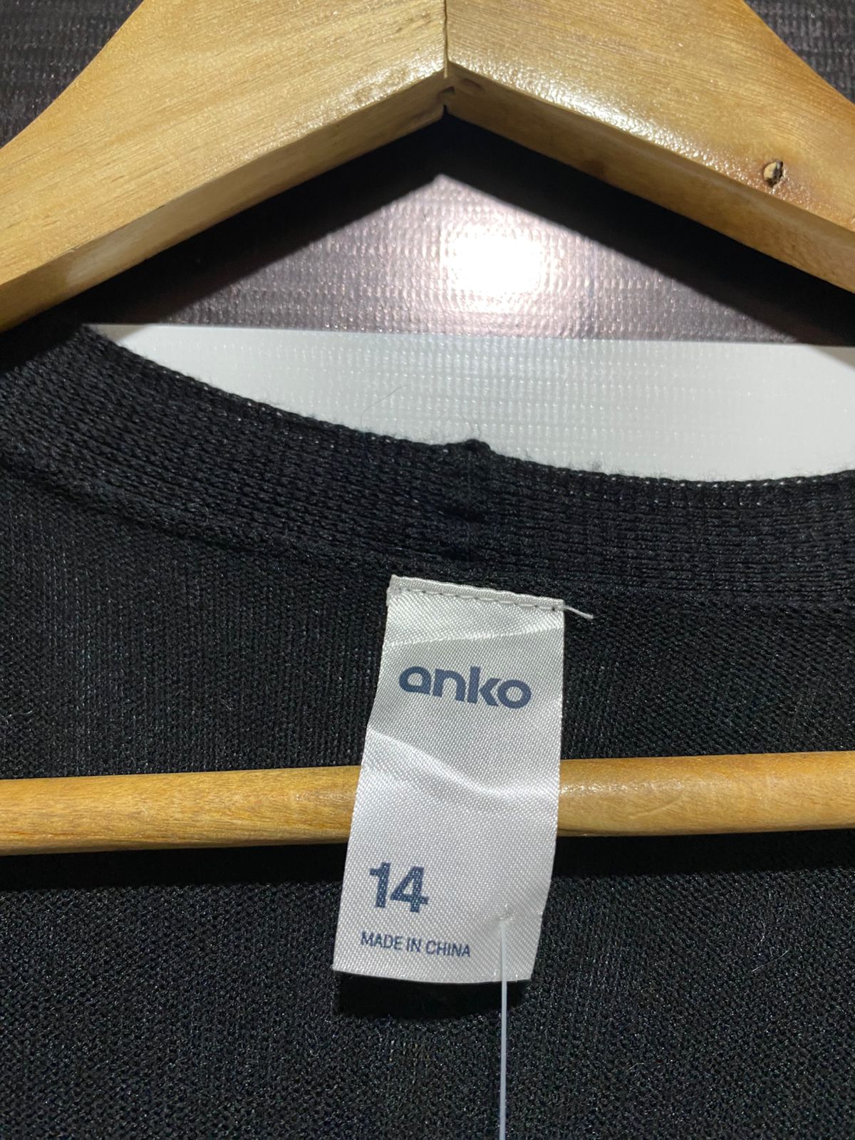 ANKO |L| BUST 22| Black Longline Open-Front Cardigan