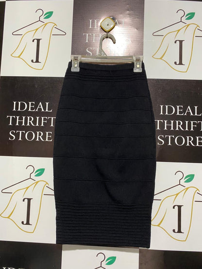 EVENTS |S| WAIST 20| Black High-Waist Bandage Pencil Skirt