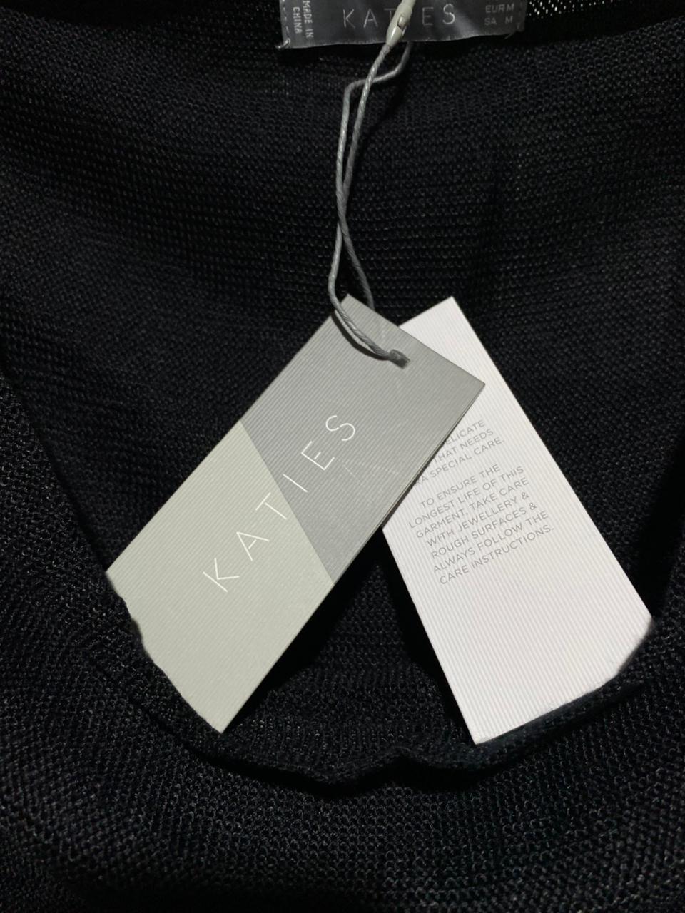 KATIES |M| BUST 18| Black Sleeveless Cowl Neck Top