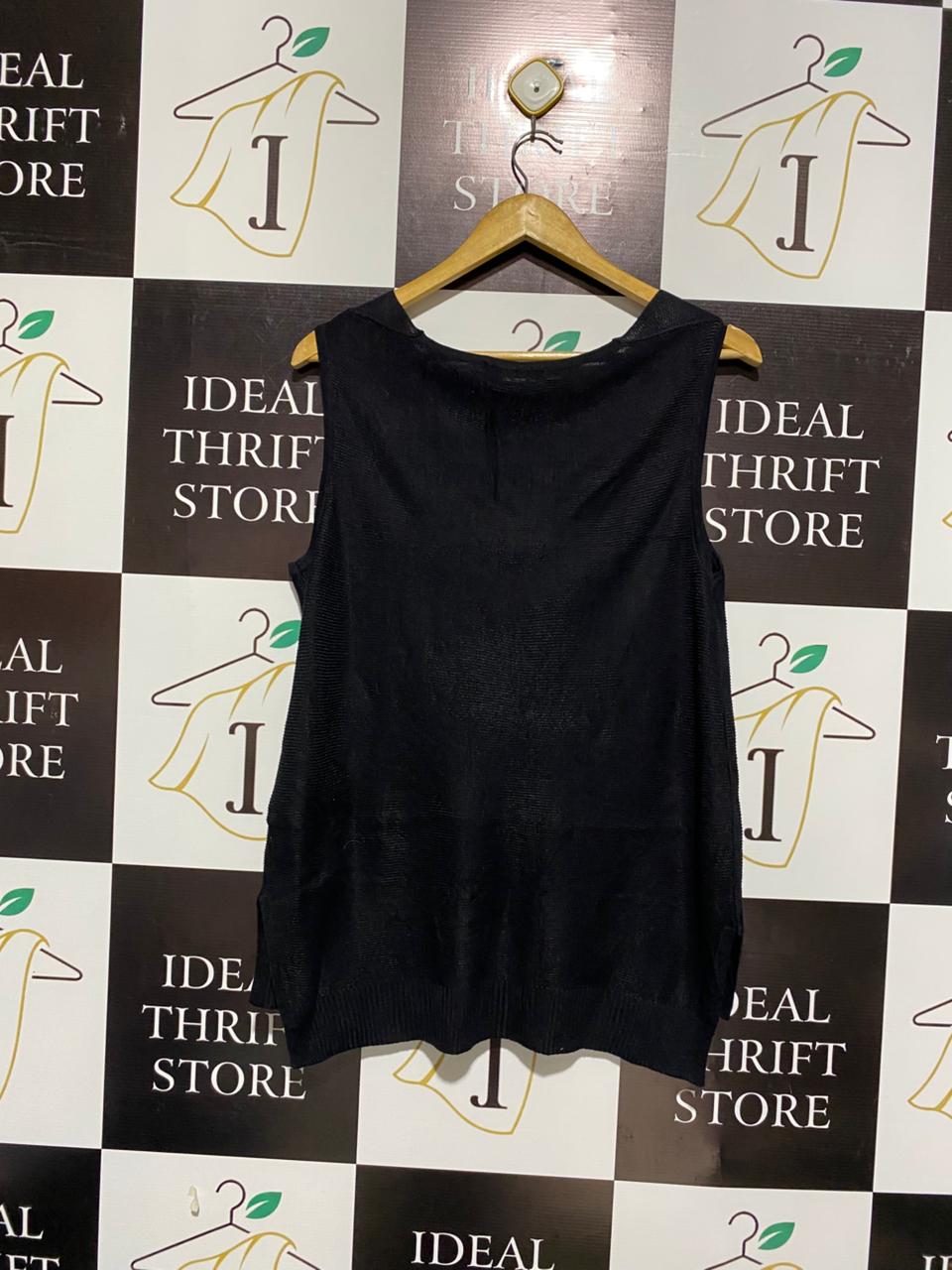 KATIES |M| BUST 18| Black Sleeveless Cowl Neck Top