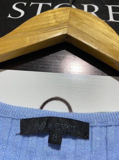 AVA & EVER |XS| BUST 12| Light blue RIbbed Knit Crop Top