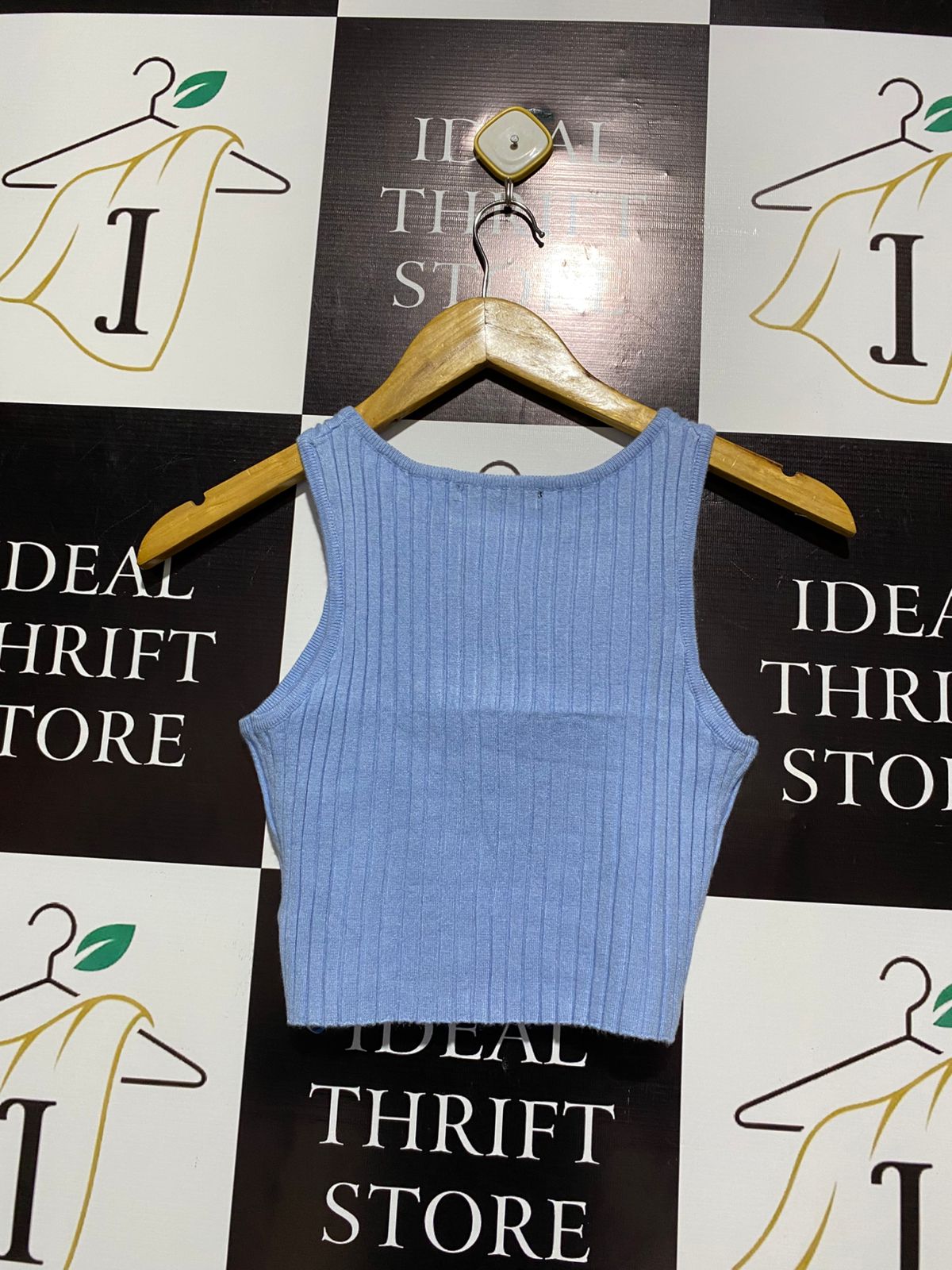 AVA & EVER |XS| BUST 12| Light blue RIbbed Knit Crop Top