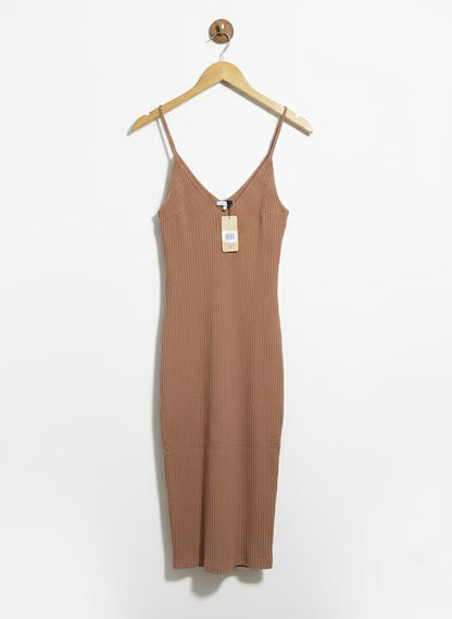 KOOKAI |S| BUST 13| Tan Ribbed Cami Dress