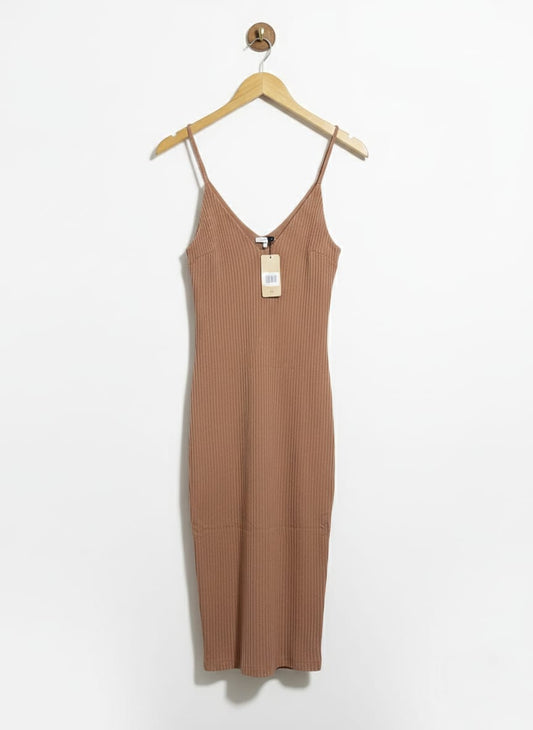 KOOKAI |S| BUST 13| Tan Ribbed Cami Dress