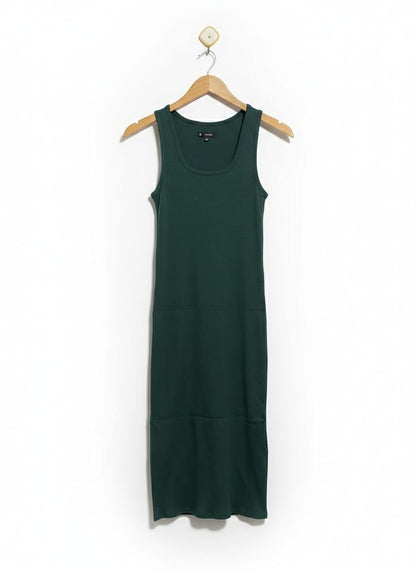 WOMAN |XS| BUST 12| Dark Green Sleeveless Bodycon Midi Dress