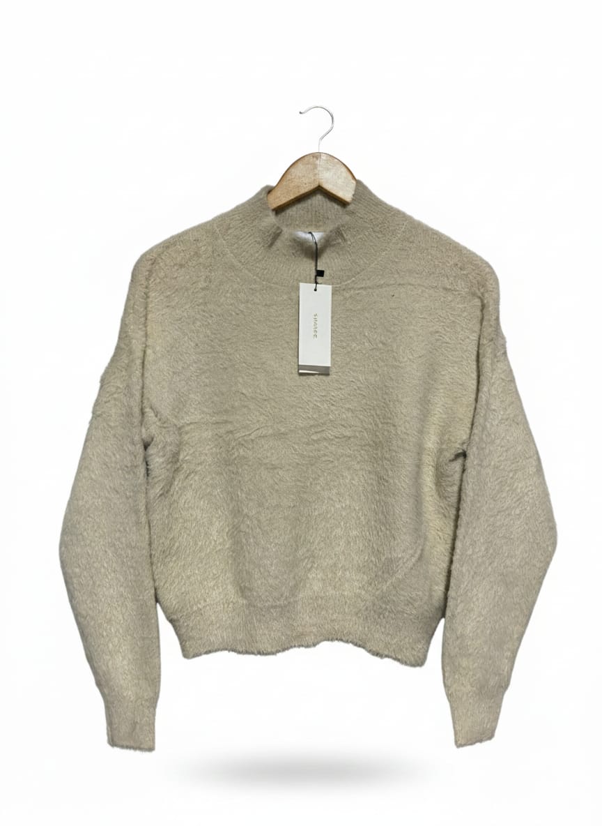 SHEIKE |XS| BUST 19| Beige Fuzzy or Fluffy Knit Sweater