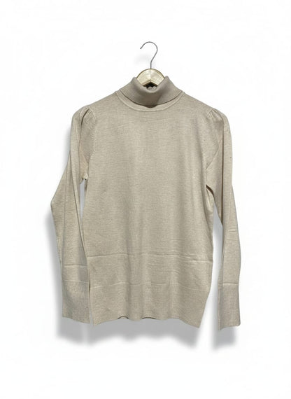 EXPRESSION |M| BUST 17| Beige Turtleneck Sweater