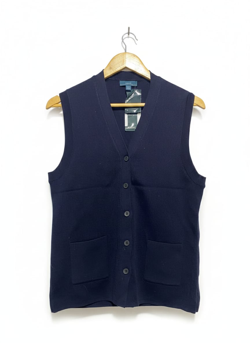 NNT |M| BUST 18| Navy Blue V-Neck Knit Vest