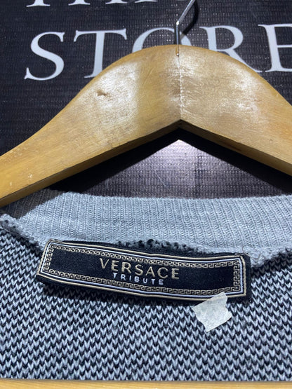 VERSACE |M| BUST 19| Grey Medusa Logo Knit Sweater