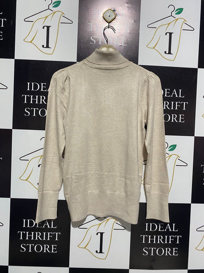 EXPRESSION |M| BUST 17| Beige Turtleneck Sweater
