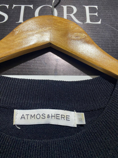 ATMOS & HERE |M| BUST 18| B12|  Black Crewneck Sweater