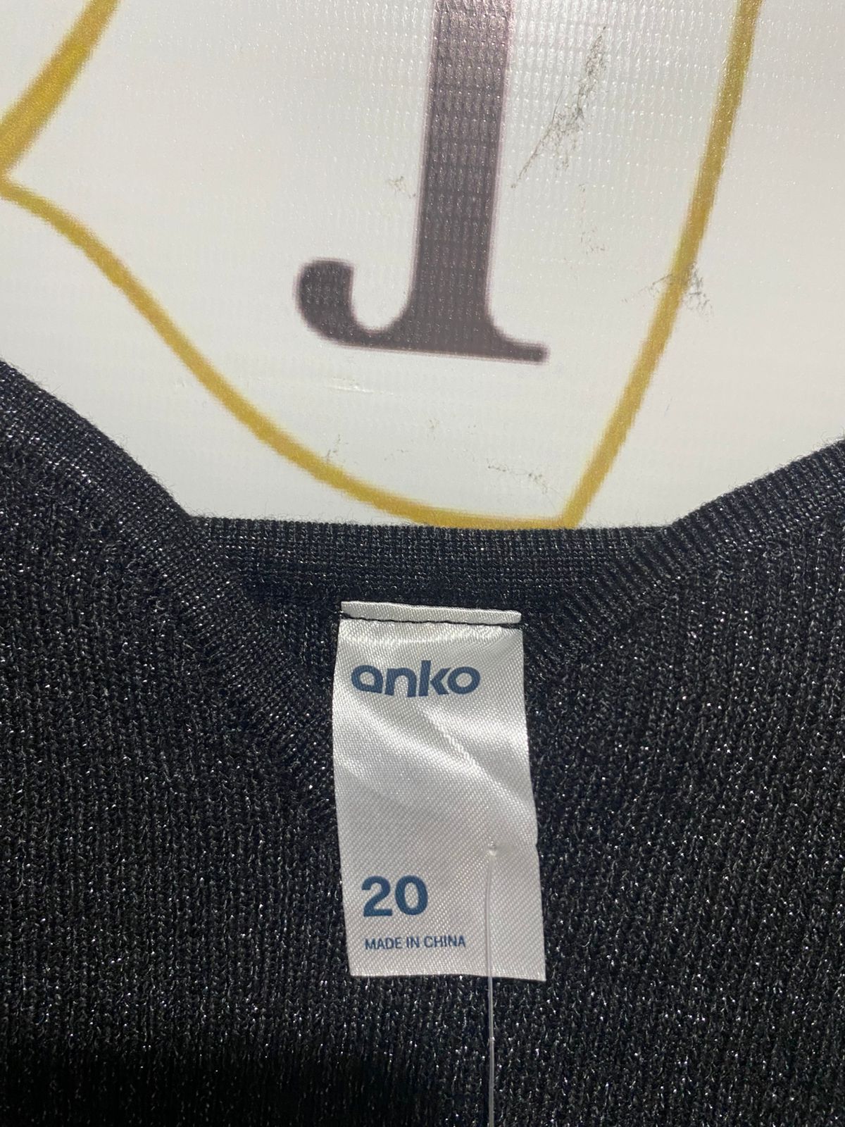 ANKO |M| BUST 18| B1| Black Glitter or sequin camisole