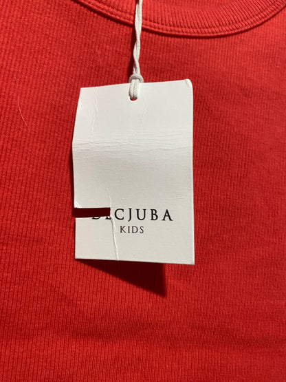 DECJUBA |L| BUST 14| Red Ribbed Crew Neck Crop Top