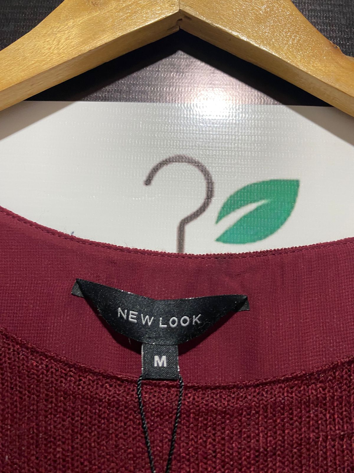 NEW LOOK |M| BUST 18| Twofer Top (Knit Sweater Layer Over a Sheer Tank Layer)