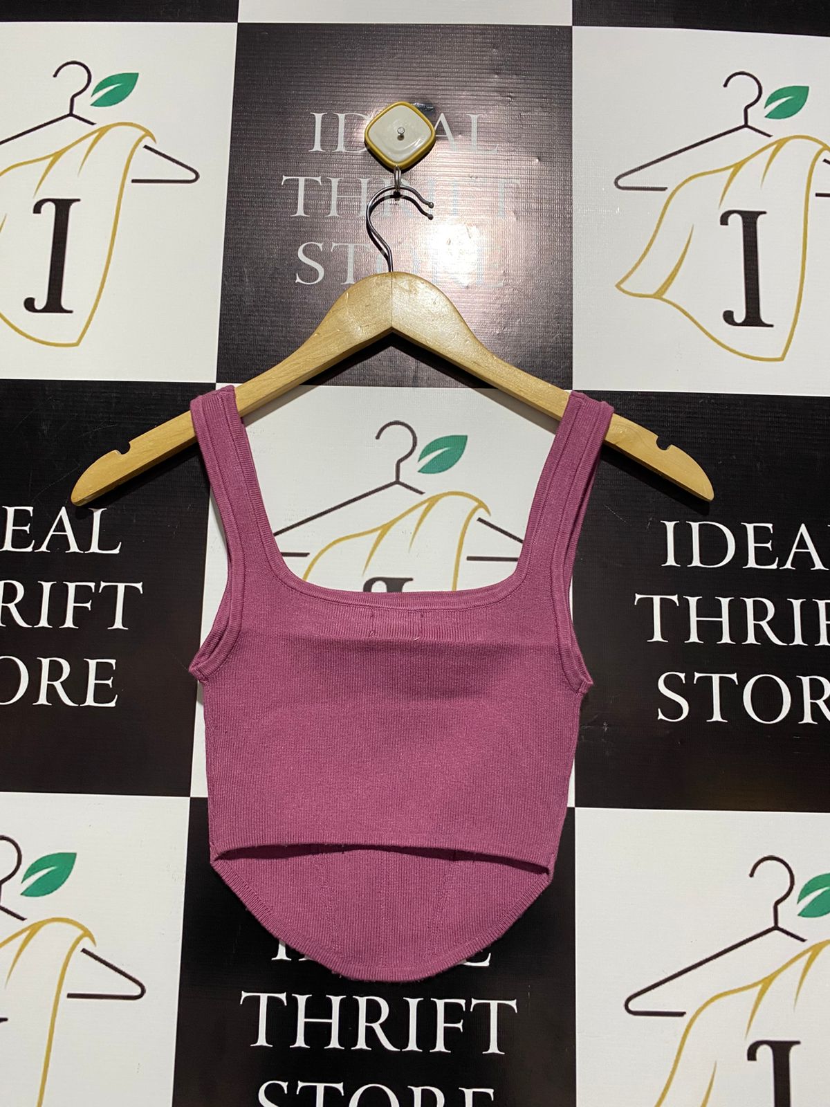 COTTON ON |XS| BUST 10| Mauve Pink Ribbed Knit Corset-Style Top