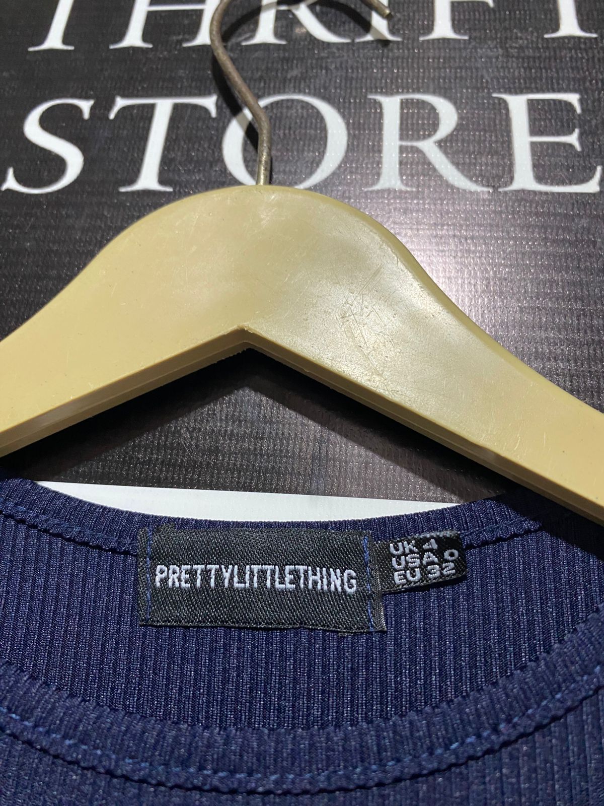 PRETTYLITTLE THING |S| BUST 10| C5| Navy Blue Sleeveless Bodycon Midi Dress